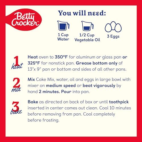 Betty Crocker Delights Super Moist Triple Chocolate Fudge Cake Mix (Pack of 6)