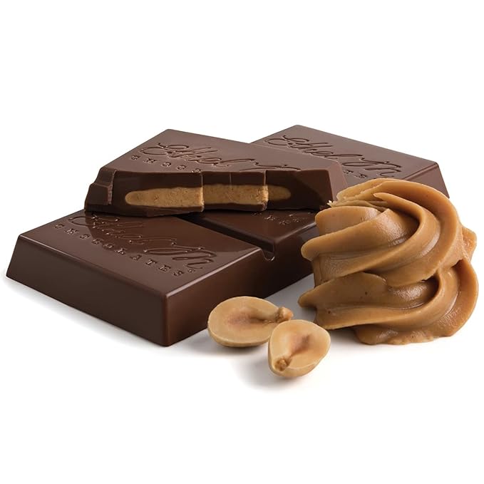 Ethel M Chocolates Premium Milk Chocolate Peanut Butter Filled Bars Individually Wrapped Chocolate Candy Bars for Gifting Holidays &amp Everyday Indulgence (8 Pieces)