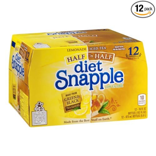 Snapple Diet Half 'n Half Tea 16 Ounce (12 Bottles)