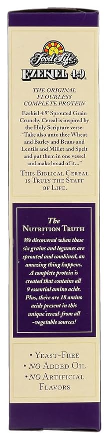 Food For Life Ezekiel 4:9 - OrganicCinnamon Raisin Granola Cereal Vegan 16 oz (Pack of 4) by Ezekiel