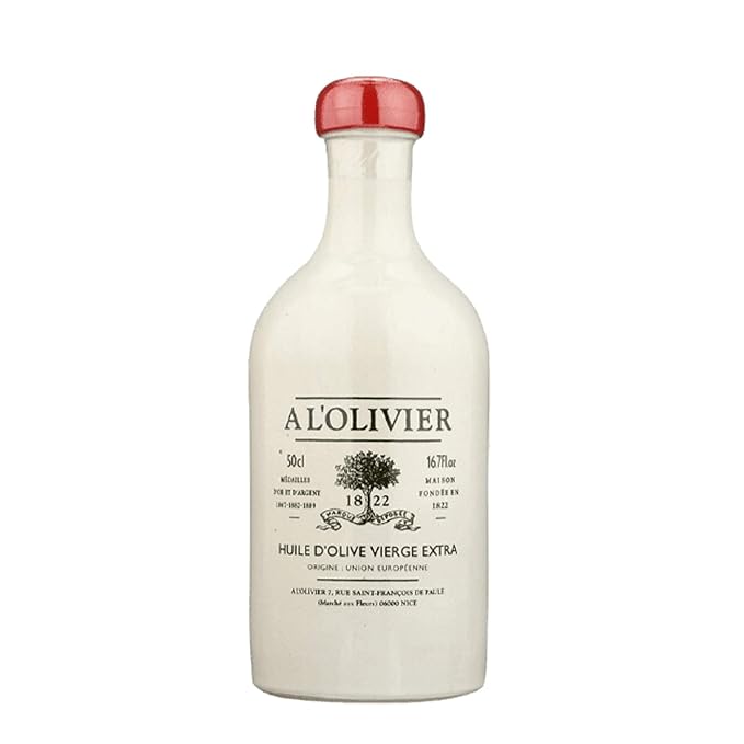 L'olivier Extra Virgin Olive Oil In White Ceramic Crock  16.7-Ounce Bottle (Pack of 2)