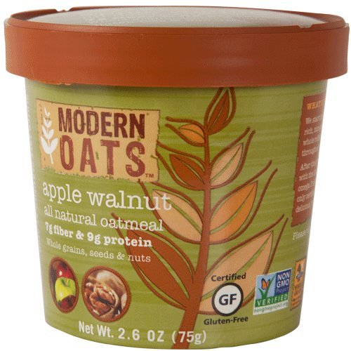 Modern Oats Apple Walnut Oatmeal 2.6 Ounce (Pack of 6)