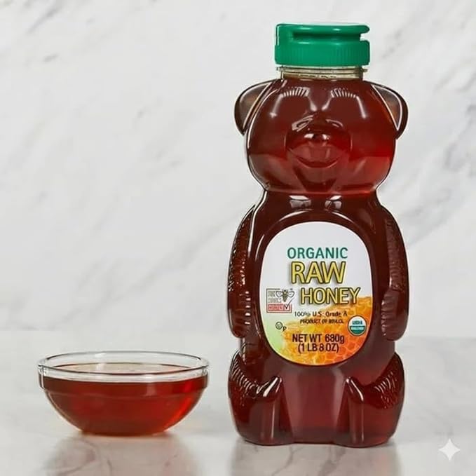 Raw Organic Honey Bear 24 oz 3 count Honey Bear Plastic Jar100% Grade AUSDA Organic 72 oz. Total Net Weight