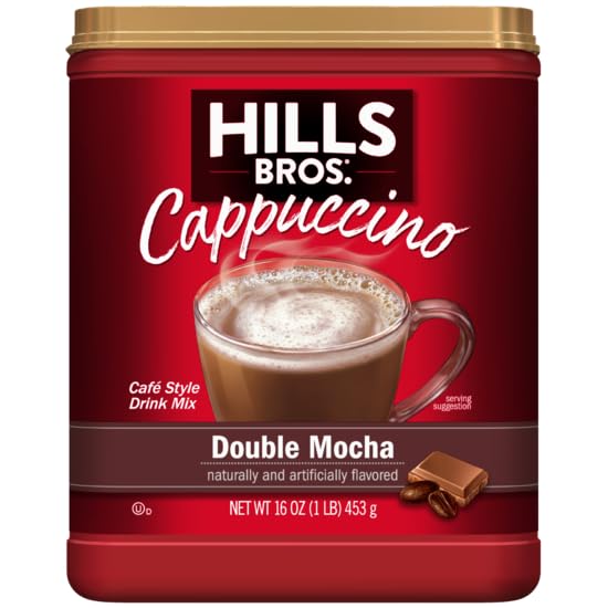 Hills Bros. Cappuccino Variety Pack - Double Mocha (16oz) &amp Classic (14oz) (3 Each)