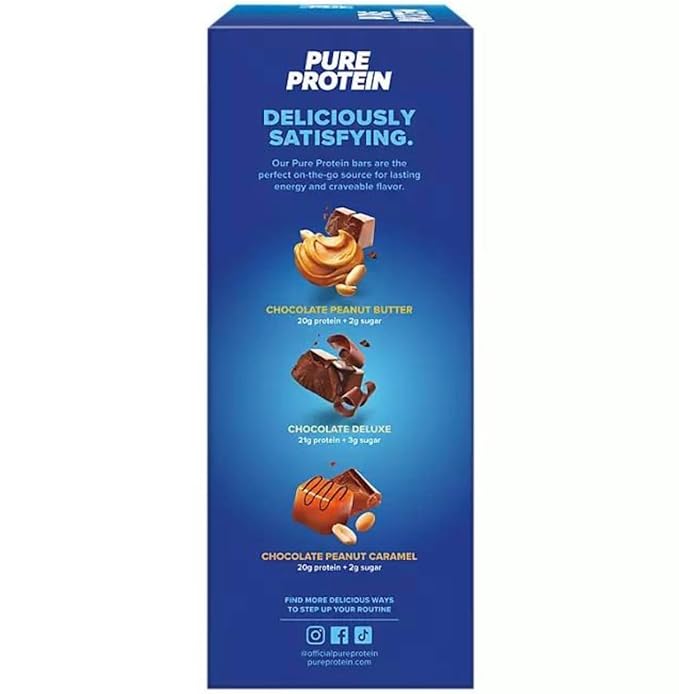 Pure Protein Bars Nutrient Rich Snacks with High Protein for Energy Support Minimal Sugar Gluten-Free Variety Pack (In POTORIK Packaging) (23 Pack)...