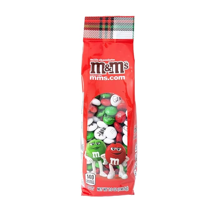 M&ampM'S WORLD Christmas Candy Gift Bags 3-pack for Gifts Holiday Candy Bowls Party Décor and Stocking Stuffers