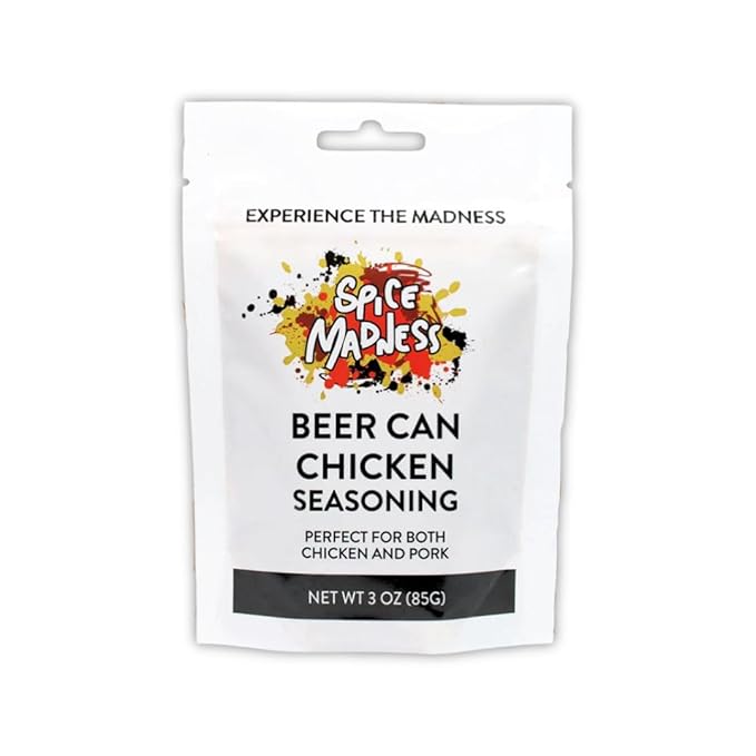 Spice Madness Seasoning Pouches 3oz (2 Pack Beer Can Chicken)