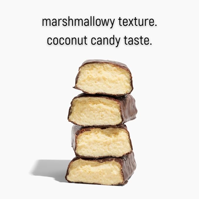 melō protein bars (12 count Coconut)- high protein low sugar fluffy marshmallow-like center gluten free snack with no artificial sweeteners