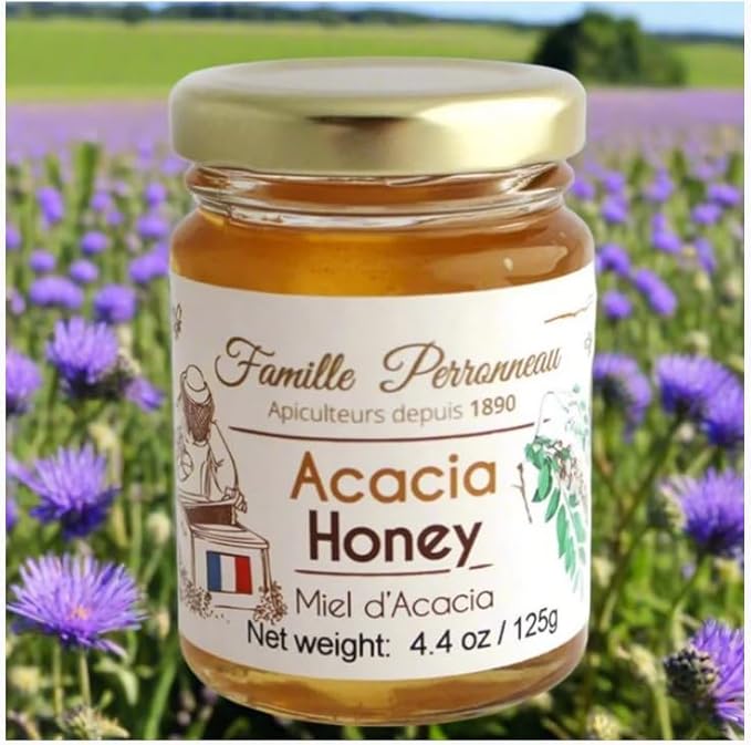 La Famille Perronneau Pure French Acacia Honey (Miel d'Acacia) 4.4 oz Imported
