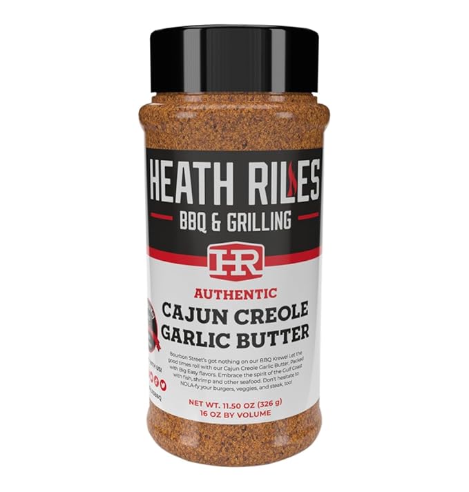 Heath Riles BBQ Bundle - Chicken Injection &amp Brine Garlic Jalapeño BBQ Seasoning Rub Cajun Creole Garlic Butter Rub Seasoning and Brown Sugar Honey Habanero BBQ Glaze