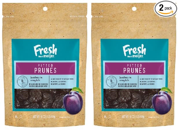Pitted Prunes Made with Real Fruit (Pack Of 2 Bags) 16 oz