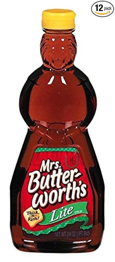 Mrs. Butterworth's Lite Thick and Rich Pancake Syrup 24 oz. (Pack of 12)