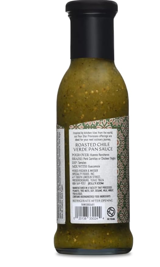 Four Star Provisions Fischer &amp Wieser - Sauces Spreads Jellies Jams &amp Dips (Roasted Chile Verde Pan Sauce 10oz)