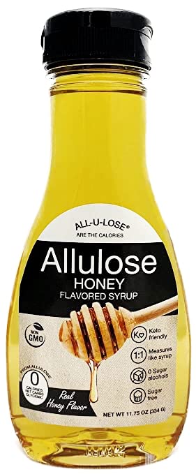 BetterTaste Natural Maple &amp Honey Flavored Allulose Syrup 11.75-Ounce Bottle of Each Combo Pack Zero Calorie Sugar Substitute Non-GMO Non-Erythritol Gluten Free &amp Vegan Liquid Sweetener