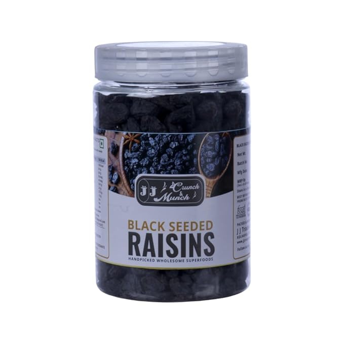 Natural Afghan Black Dried Fresh Raisins Seeded Premium Quality ready to eat Black seeded Raisin (Pack Of 1 (250 Gram))