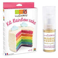 Rainbow cake kit + Golden edible powder