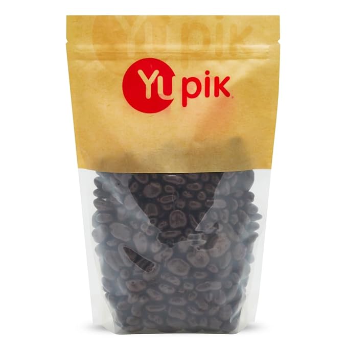 Yupik Dark Chocolate Pecans 60% Cacao 2.2 lb (35.2 oz) Kosher Chocolate Nuts Pecans Dipped in Rich Dark Chocolate Crunchy &amp Smooth Chocolate Candy Sweet Snack Ideal for Baking &amp Decor