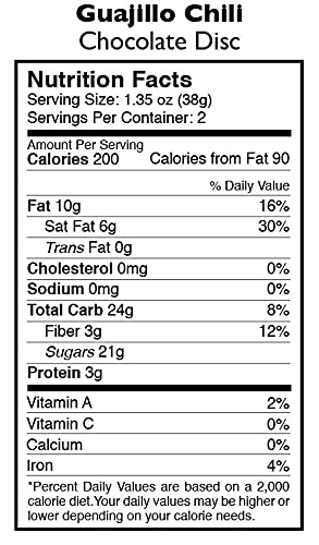 Taza Chocolate Organic Mexicano Disc 50% Dark Chocolate Guajillo Chili 2.7 Ounce (12 Count) Vegan