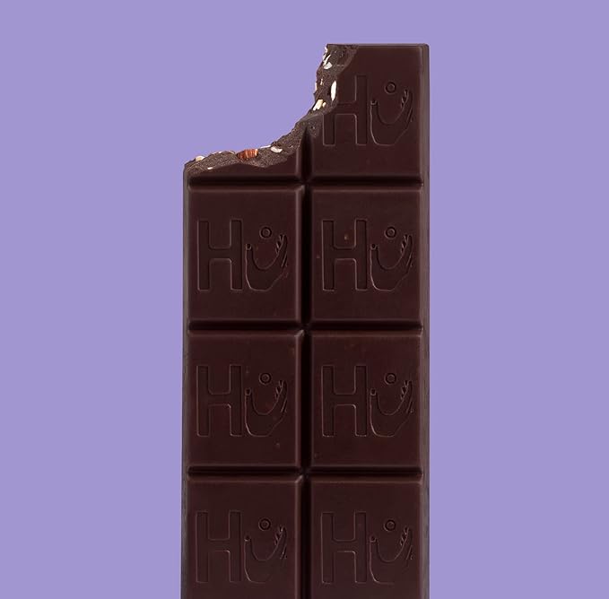 Hu Chocolate Bars | 12 Pack Almond Crunch Chocolate | Natural Organic Vegan Gluten Free Paleo Non GMO Fair Trade Dark Chocolate | 2.1oz Each