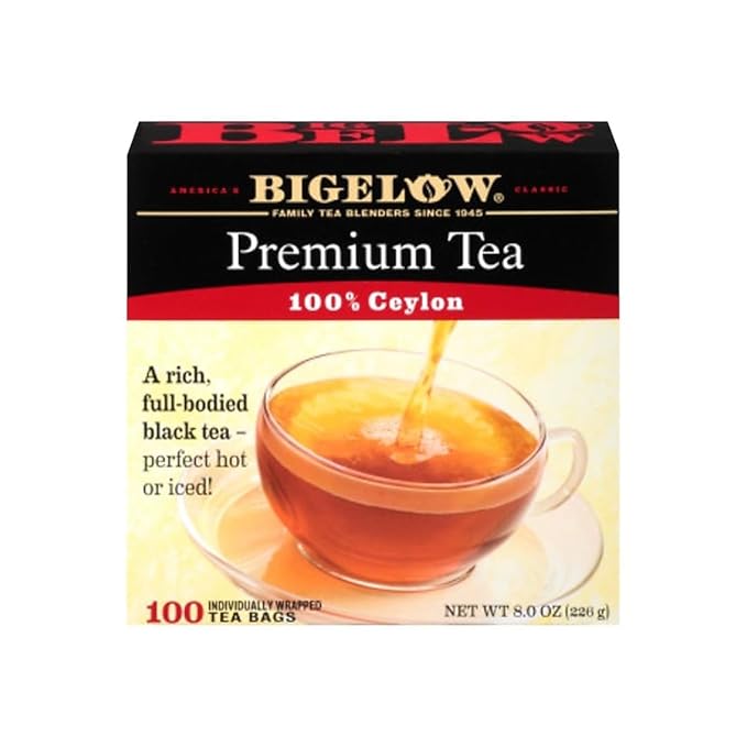 Bigelow 100 Count Premium Blend Black Tea Contains 100 Individually Wrapped Tea Bags Full Caffeine