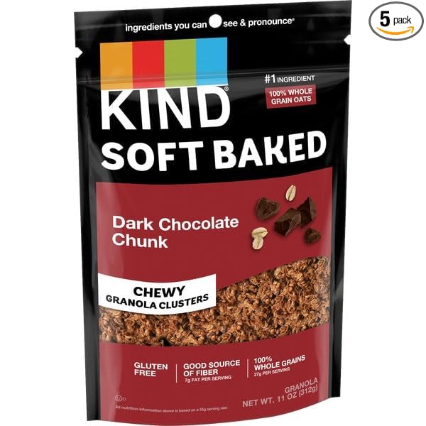 Kind Dark Chocolate Chunk Granola Soft Bake 11 oz (Pack of 5)