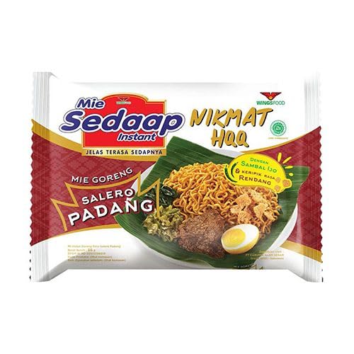 Mie Sedaap Goreng Salero Padang Instant Noodle 86 (Pack of 2)