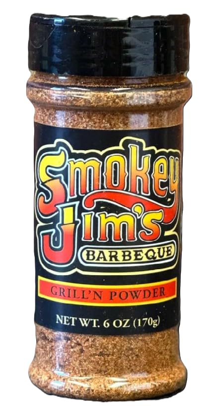 Smokey Jim's Barbeque - Grill'n Powder - Bold All-Purpose BBQ Seasoning &amp Dry Rub 6 oz - Classic Dry Rub for Ribs Chicken Steak Veggies &amp More