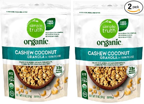 Organic Cashew Coconut Granola (2 Bags 11 oz. each)