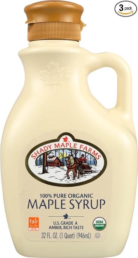 Shady Maple Farms Organic Dark Maple Syrup 32 Ounce. (Pack Of 3)