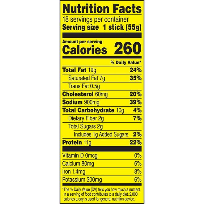 Generic Monster Slim Jim Original Meat Snacks 1.94 oz Count 18 By Snacks and More