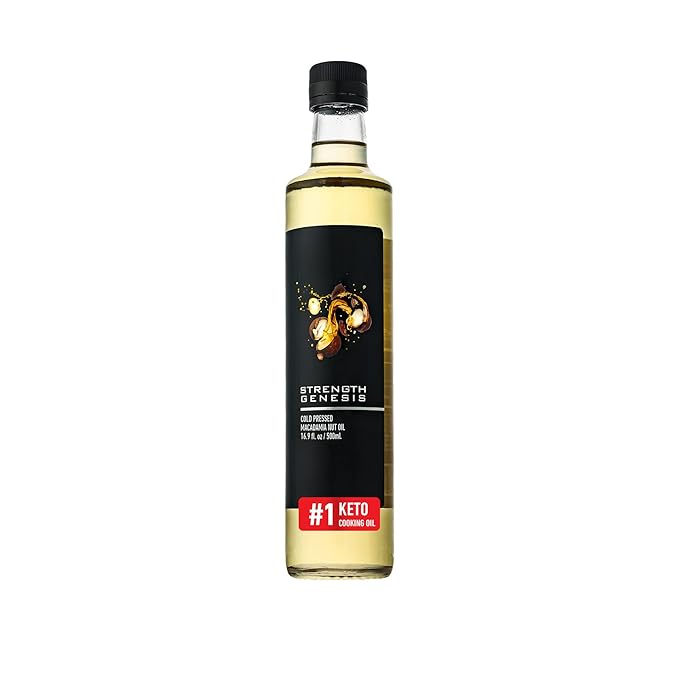 Keto Macadamia Nut Oil Ketogenic Oil For Cooking From Real Macadamia Nuts Keto Friendly Nut Oils Australian Cooking Oil 16.9 Ounce Glass Bottle