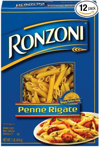 Ronzoni Pasta Ronzoni Penne Rigate 16-Ounce Packages (Pack of 12)