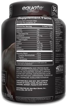 Equate Smooth Vanilla Whey Protein 2lbs