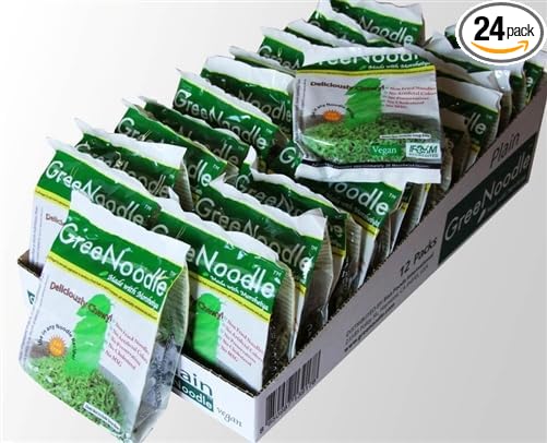 All Natural Noodles Made with Moroheiya Plain 3.5 oz (Pack of 12) Set of 2