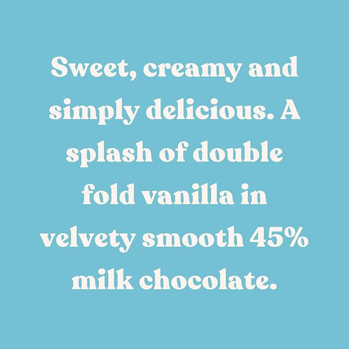 Theo Chocolate Holiday Sweet Vanilla Organic Milk Chocolate Bar 45% Cacao 6 Pack | Fair Trade