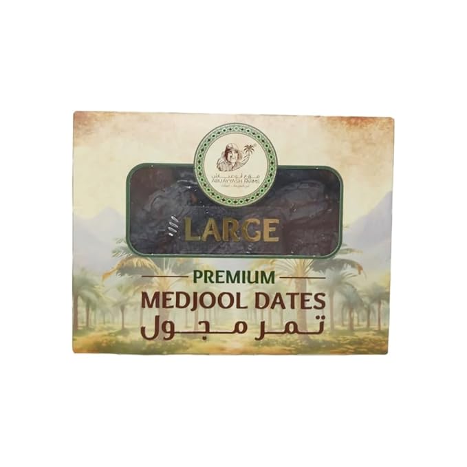 AbuAyash Farms Premium Medjool Dates Large 2lb Box All-Natural Sun-Dried Superfood Non-GMO &amp Gluten-Free Rich Caramel Flavor Perfect for Healthy Baking and Gourmet Snacking