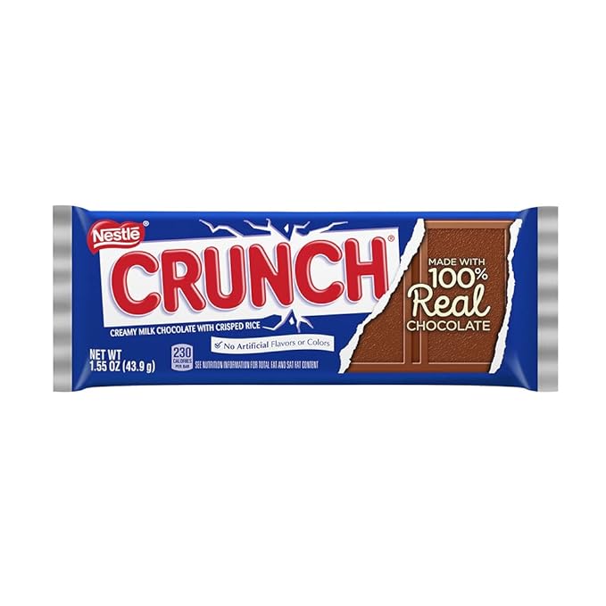 Milestone Party Favors For Adults Birthday Crunch Candy Bars Prewrapped Personalized labels with Photo (36 Pack) - All Ages