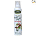 Mantova Coconut Oil Spray 100% Pure Cooking Oil Ideal for Healthy Keto Snacks Baking Grilling and Seasoning - Versatile Dispenser for Spray Drip or Stream with No Waste 5 oz (Pack of 2)
