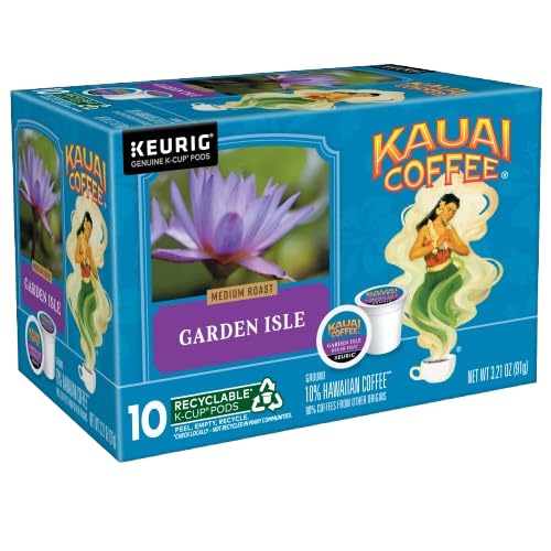 Kauai Coffee K-Cup Pods for Keurig Brewers – Arabica Coffee 10% Hawaiian – Mild Medium and Dark Roast Rich Smooth No Bitterness – Three Flavors 4 Packs of 10 Single Serve K-Cups