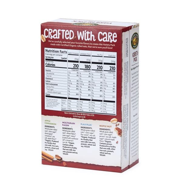 Nature's Path Organic Variety Pack Instant Oatmeal 14 oz (Pack of 6) Non-GMO
