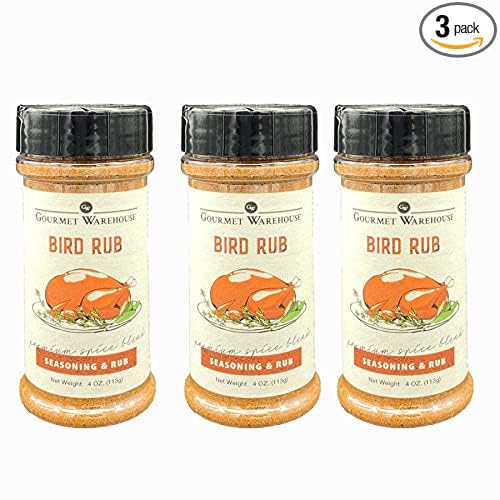 Gourmet Warehouse Bird Rub/Seasoning 4 ozs 3 Pack - Gluten Free No MSG No HFCS