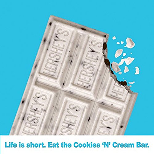 HERSHEY'S Holiday Cookies 'N' Crème Candy Bars 6.5 Ounce (Pack of 12)
