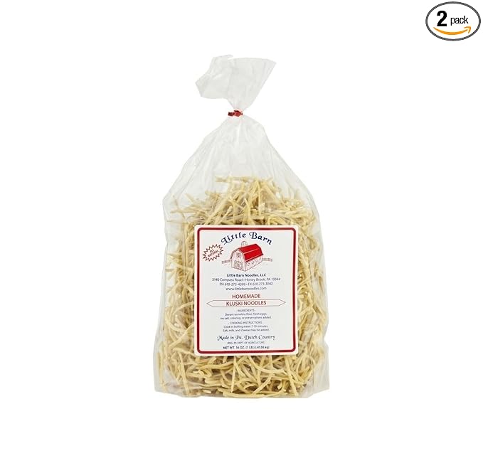 AmishTastes Little Barn Kluski Noodles Homemade Favorite Amish Food 16 Oz. (Pack of 2)