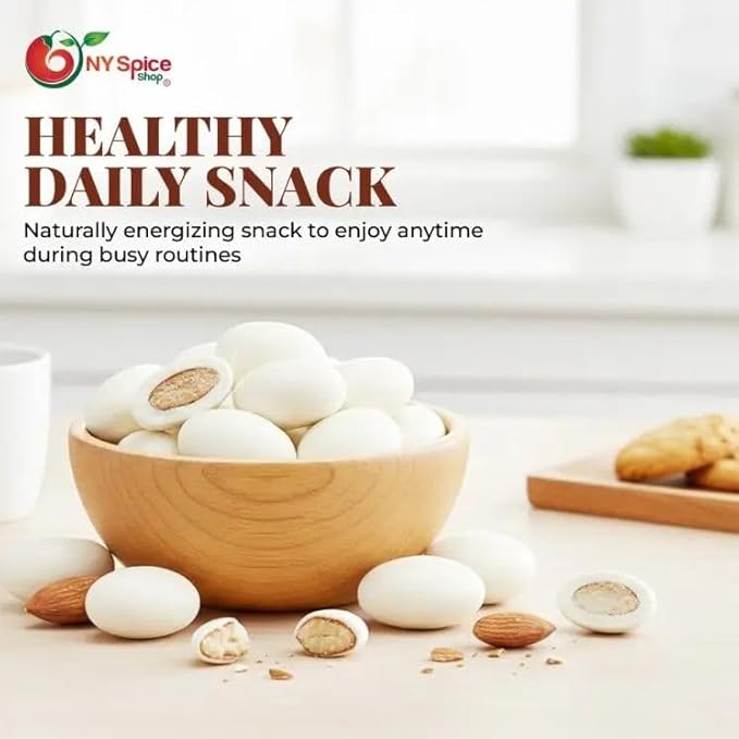 NY Spice Shop Yogurt Covered Almonds - 2 Pound Candy Coated Almond - Trail Mix Yogurt Almonds Sweet Nut Snacks - Gourmet Healthy Sweet Snacks for &amp Candy Buffet