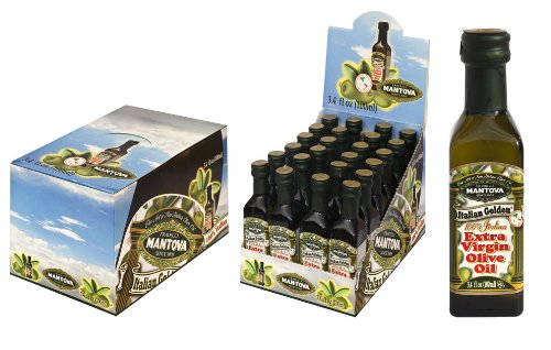 Mantova Golden Italian Extra Virgin Olive Oil 3.4 oz (Pack of 12)