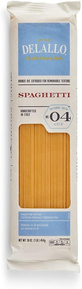 Delallo Number 4 Spaghetti Pasta 16 Ounce - 16 per case.