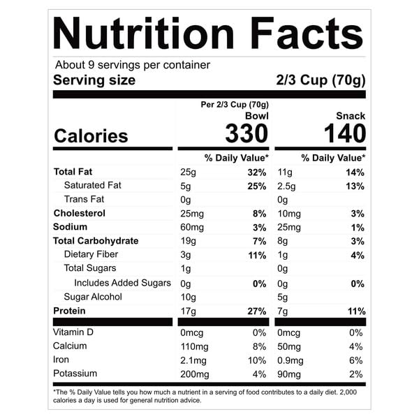 Protein Nut Granola Honey Nut – 17g Protein No Sugar Added Made with Whey Protein Nuts &amp Seeds Keto Certified Gluten-Free Grain-Free Kosher 1g Sugar High Protein Crunch – 22 oz Resealable