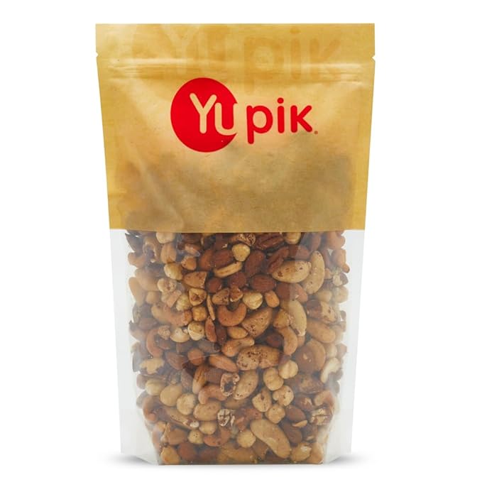 Yupik Deluxe Roasted Unsalted Nut Mix 2.2 lb (35.2 oz) Vegan Gluten Free Cholesterol Free Salt Free A Blend of Brazil Nuts Almonds Cashews Hazelnuts &amp Pecans Healthy Snacks