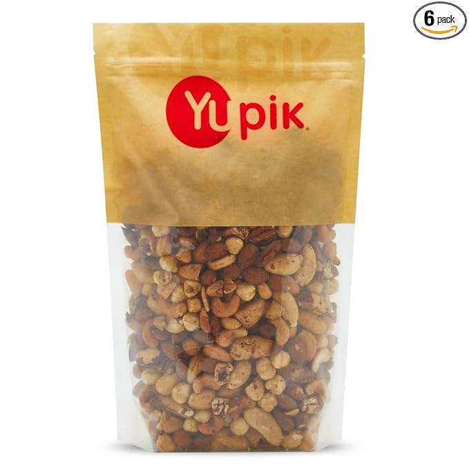 Yupik Deluxe Unsalted Mixed Nuts Without Peanuts 2.2lb (Pack of 6)