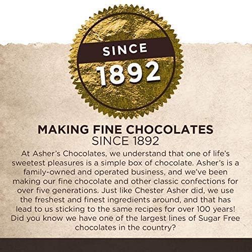 Asher's Chocolates Sugar Free Milk Chocolate Cashew Clusters Diabetic Friendly Giftable Box Design Small Batches of Kosher Chocolate Family Owned Since 1892 (Sugar Free 8oz)